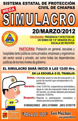 Mexico Earthquake Drill
                  March 20 2012
