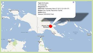 New Guinea Earthquake
                  March 21 2012